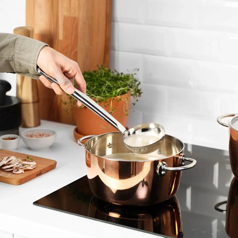CUCHARON DE ACERO INOXIDABLE DE 31 CM PARA COCINA - 3