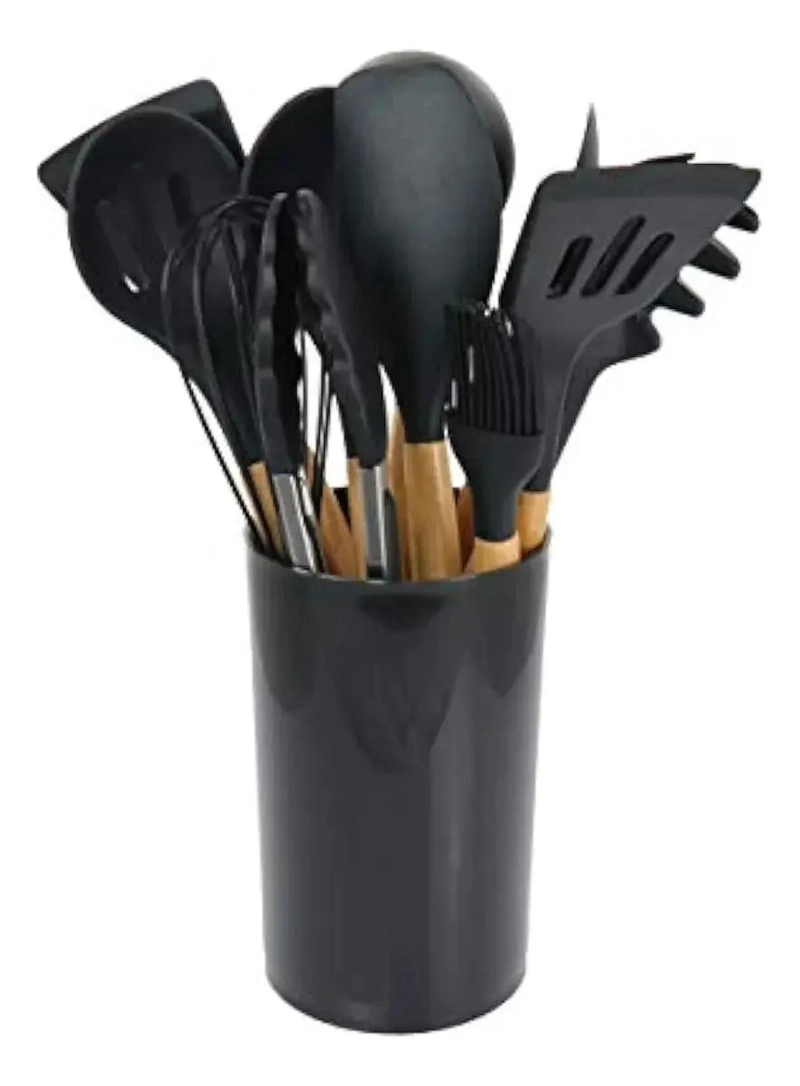 SET COMPLETO DE 19 UTENSILIOS DE COCINA DE SILICONA CON SOPORTE - 5