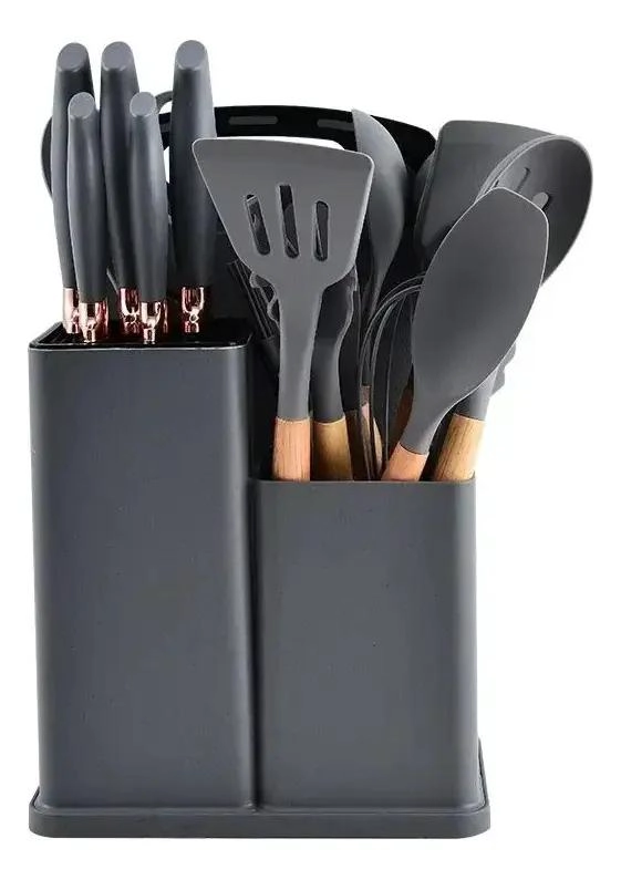 SET DE UTENSILIOS DE COCINA DE SILICONA CON 19 PIEZAS VARIADAS - 2