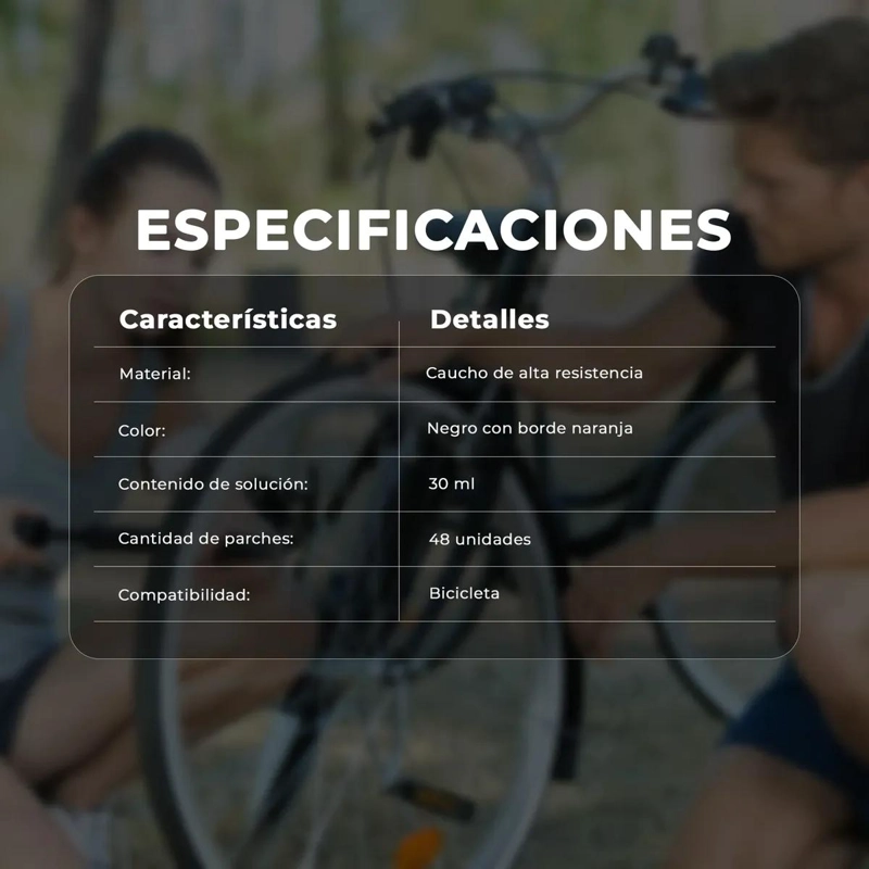 PACK DE 10 CAJAS CON 48 PARCHES PARA REPARACION DE CAMARA DE BICICLETA - 1