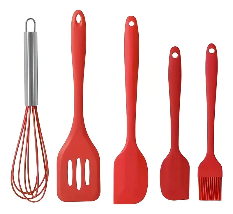 SET DE 5 ESPATULAS DE SILICONA ANTIADHERENTE PARA COCINA - 1
