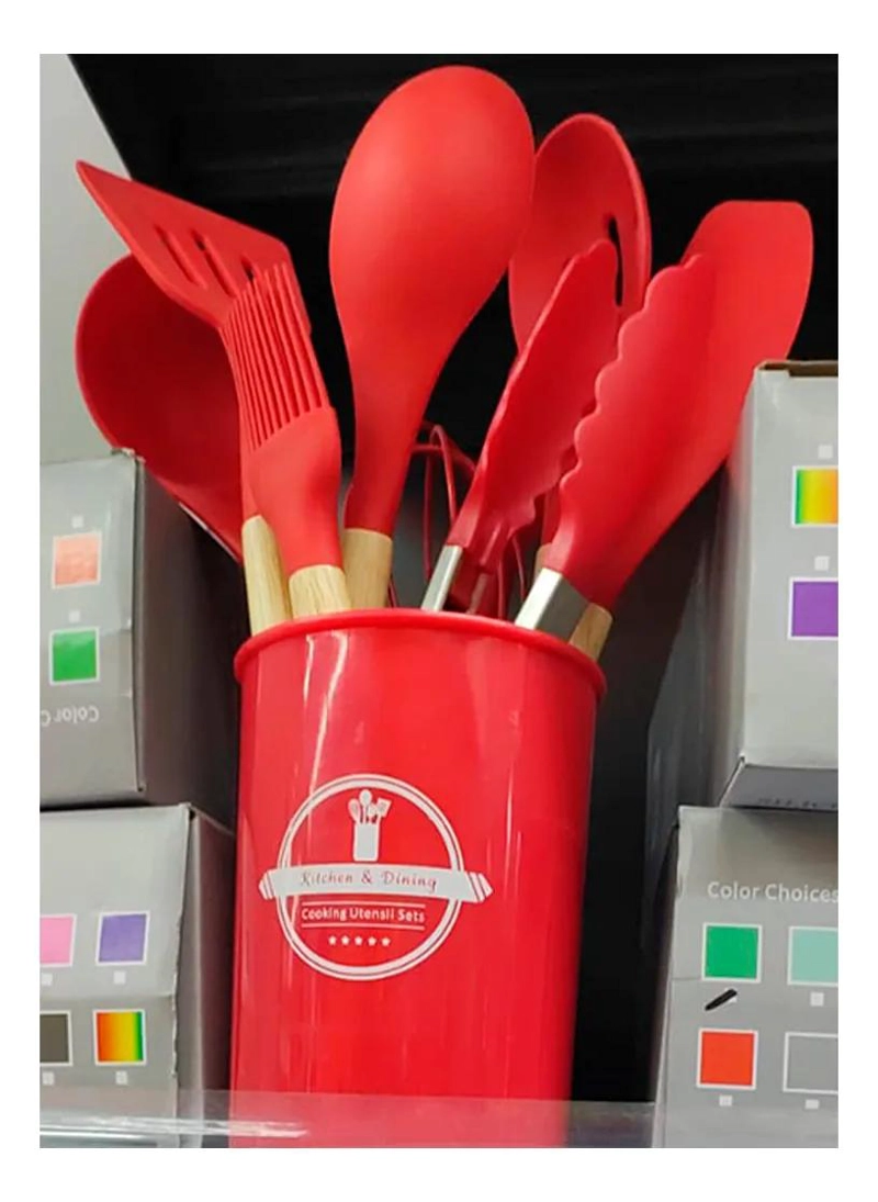 SET DE UTENSILIOS DE COCINA CON MANGO DE SILICONA Y SUPERFICIE ANTIADHERENTE - 3