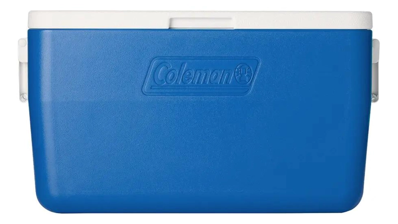 NEVERA PORTATIL DE 46 LITROS CON DISEÑO OCEANICO EN COLOR AZUL - 1