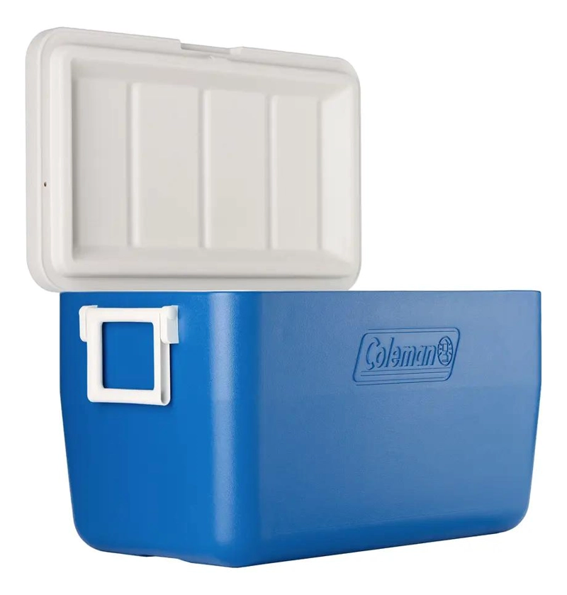 NEVERA PORTATIL DE 46 LITROS CON DISEÑO OCEANICO EN COLOR AZUL - 2