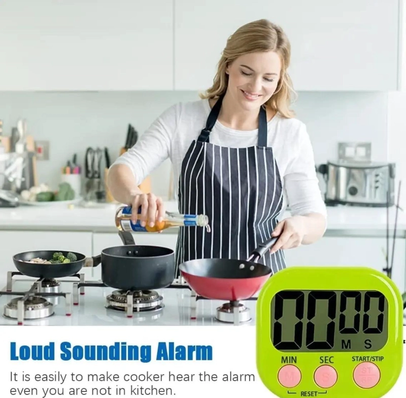 TEMPORIZADOR DIGITAL PARA COCINA CON RELOJ INTEGRADO Y FUNCIONES MULTIPLES - 2