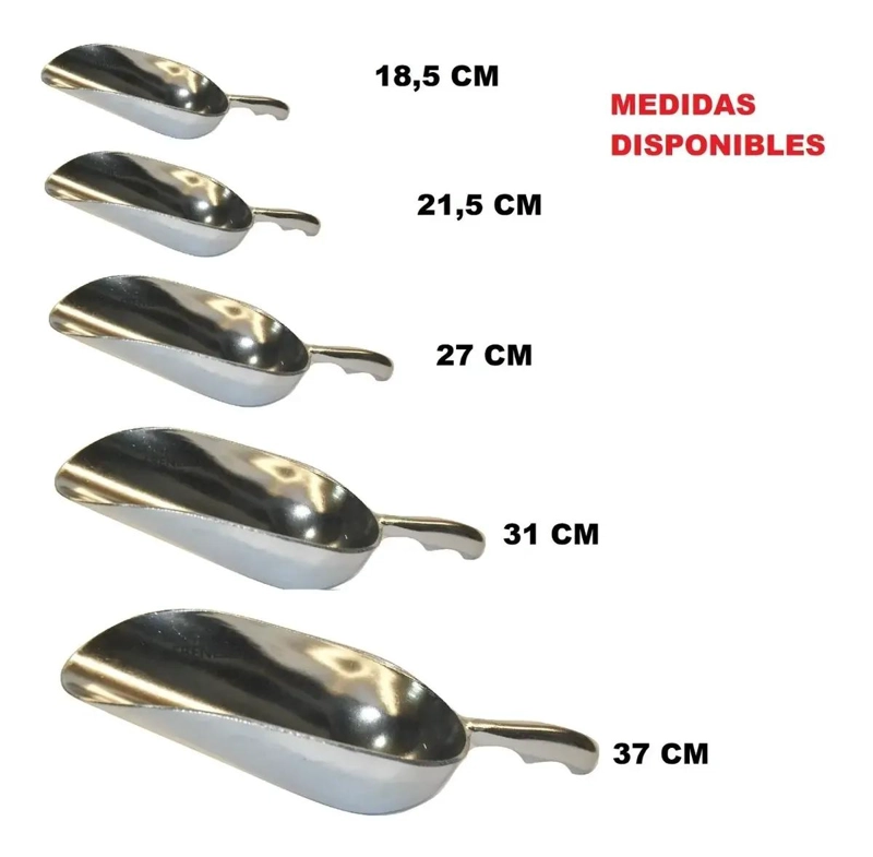 PALA DE ALUMINIO EXTRA GRANDE DE 37 CM PARA DIVERSAS TAREAS - 4