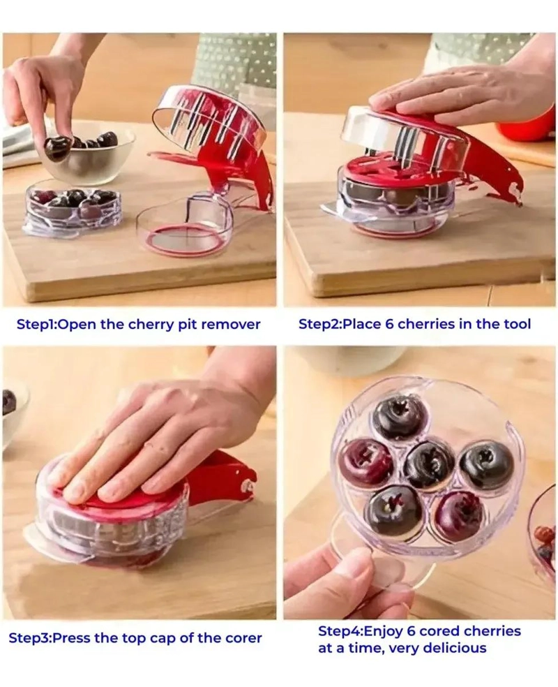 DESHUESADOR MANUAL PARA CEREZAS Y ACEITUNAS CON DISEÑO POROSO - 4