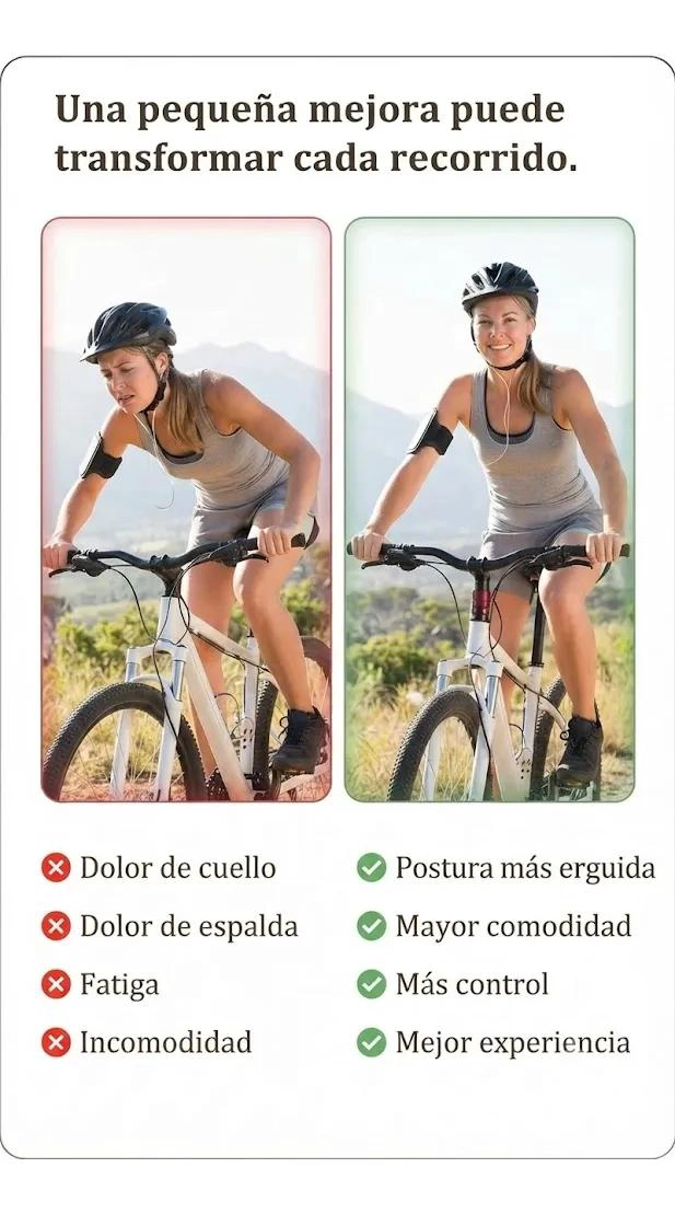 EXTENSOR PARA MANUBRIO DE BICICLETA CON VASTAGO ELEVADOR ADAPTABLE - 2
