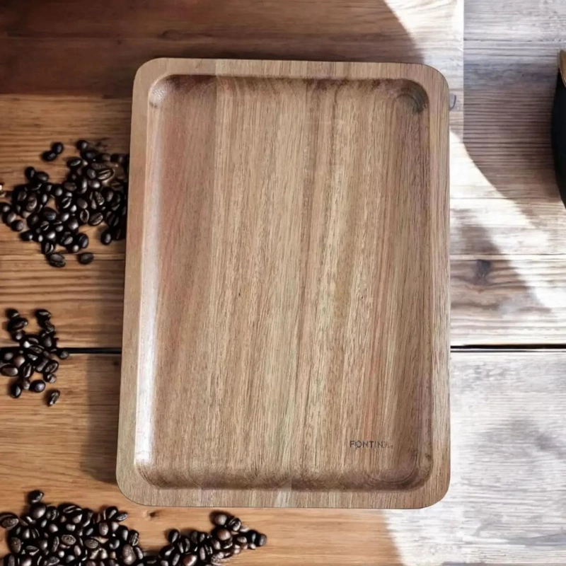 BANDEJA DE MADERA DE ACACIA CON MEDIDAS 25X18 CM PARA USO VERSATIL - 2