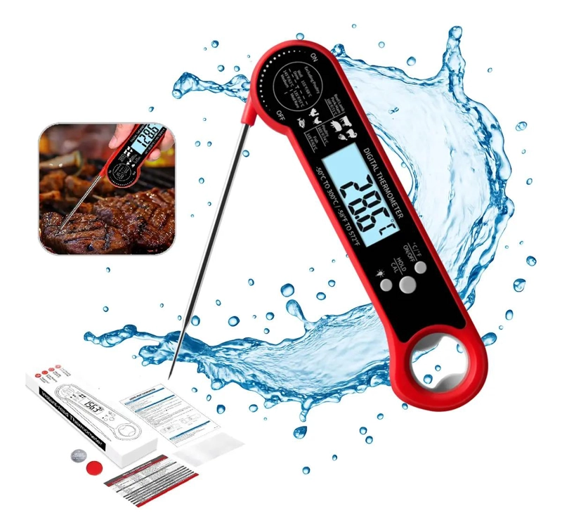 TERMOMETRO DIGITAL PARA COCINA CON SONDA PARA CARNE Y BARBACOA - 1