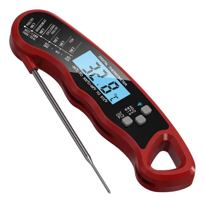 TERMOMETRO DIGITAL PARA CARNES CON SONDA Y RANGO DE -50 A 300 GRADOS CELSIUS - 1