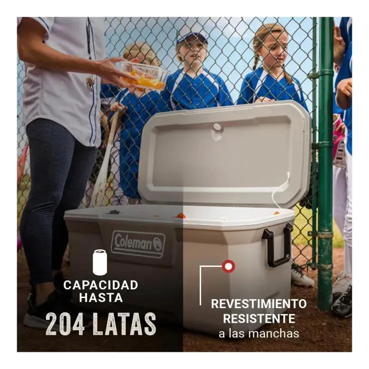COOLER PORTATIL DE GRAN CAPACIDAD 113 LITROS COLOR GRIS - 4