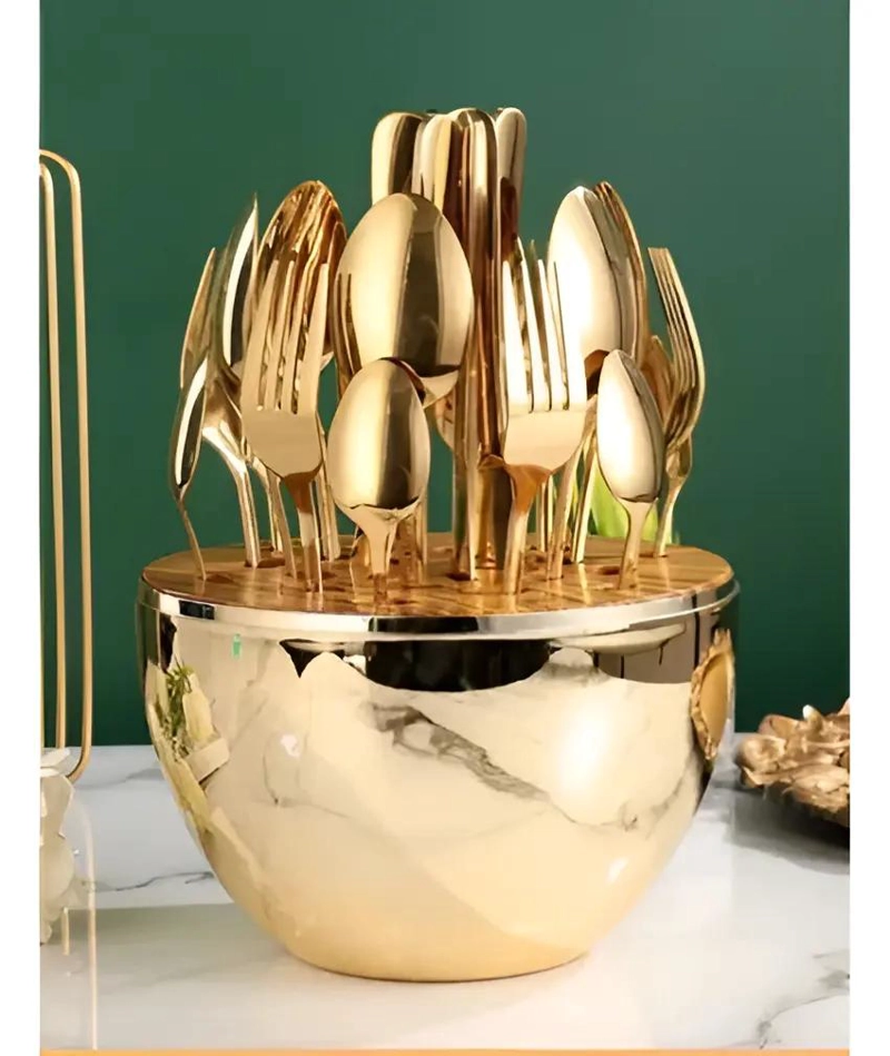 SET DE 24 CUBIERTOS DE ACERO INOXIDABLE CON DISEÑO ERGONOMICO - 3