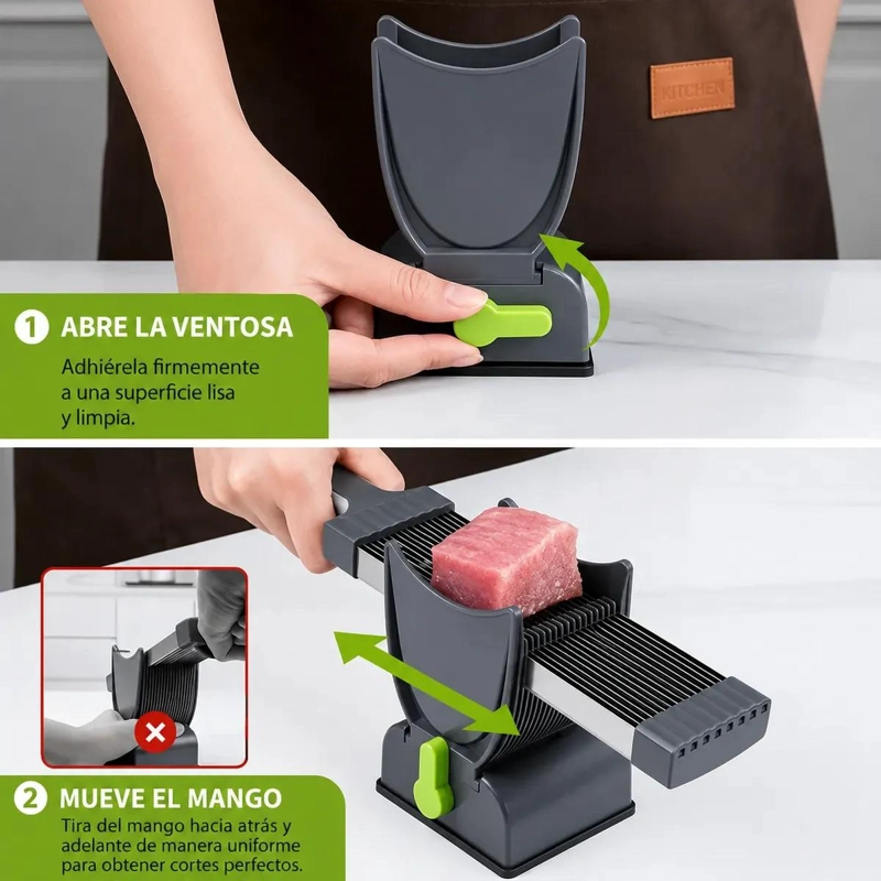 CORTADORA MANUAL PARA REBANAR CARNE FRESCA Y PICAR ALIMENTOS - 5