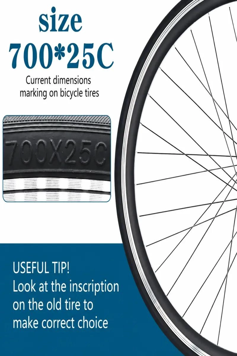 NEUMATICOS PARA BICICLETA ARO 700X25C CON CAMARAS V-SCHRADER INCLUIDAS - 4
