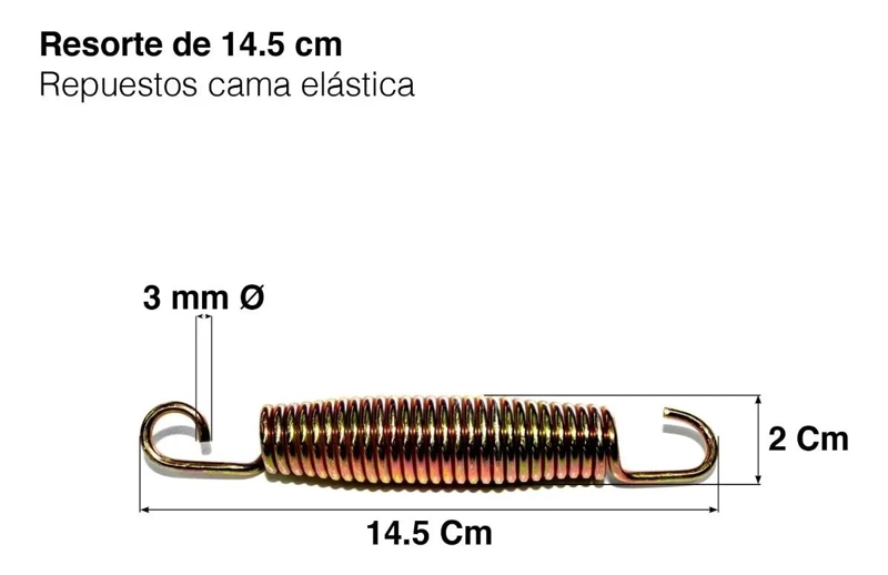 PACK DE 10 RESORTES METALICOS DE 14.5 CM PARA DIVERSAS APLICACIONES - 2
