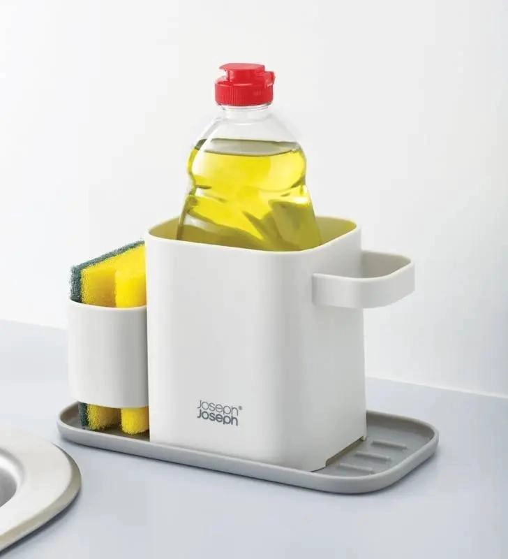 ORGANIZADOR PARA LAVAPLATOS DE PLASTICO CON COMPARTIMENTOS DOBLES - 4