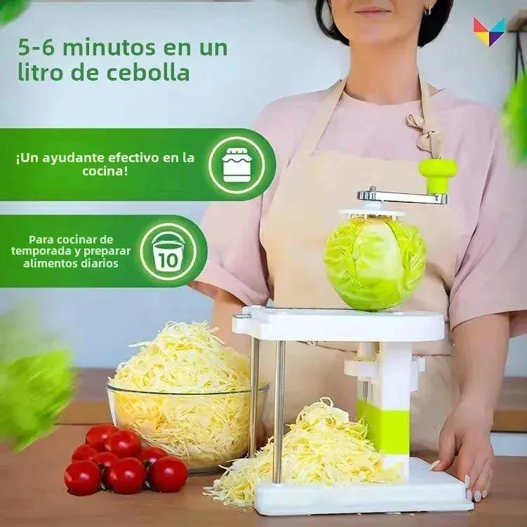 CORTADOR ESPIRALIZADOR DE VERDURAS CON CINCO CUCHILLAS Y RECIPIENTE - 4