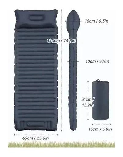 COLCHONETA INFLABLE PLEGABLE PARA CAMPING Y TREKKING OUTDOOR - 2