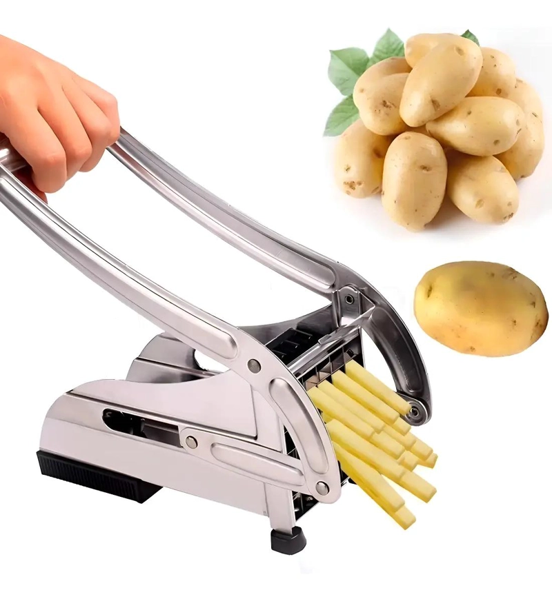CORTADOR Y PICADOR DE PAPAS FRITAS CON CUCHILLAS DE ACERO INOXIDABLE DE 12 MM - 1