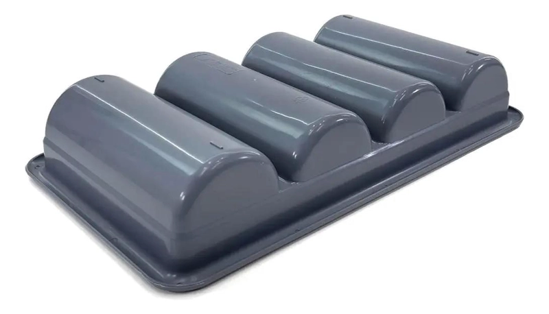 ORGANIZADOR PLASTICO PARA CUBIERTOS COLOR GRIS CON COMPARTIMENTOS - 3