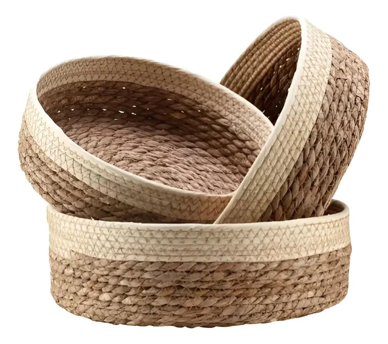SET DE 3 CESTAS REDONDAS PARA ALMACENAMIENTO Y ORGANIZACION - 1