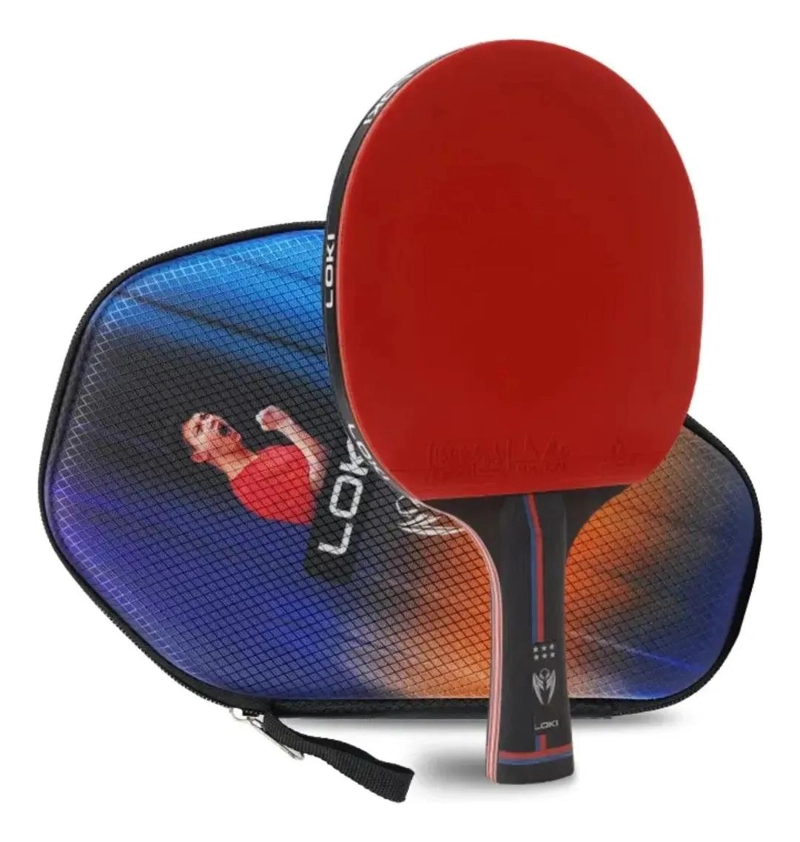 PALETA DE PING PONG PROFESIONAL CON FUNDA Y GOMAS CERTIFICADAS ITTF - 1