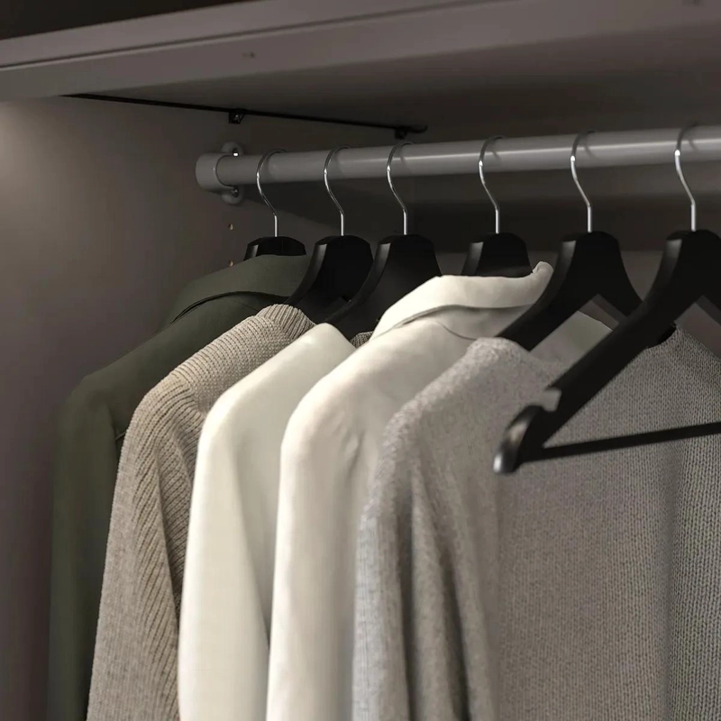 BARRA PARA COLGAR ROPA DE ACERO BLANCO DE 100 CM PARA CLOSET - 2