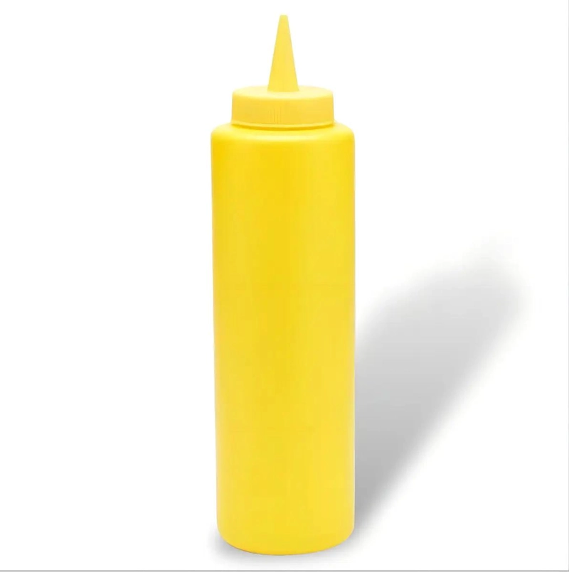 SET DE 6 DISPENSADORES PARA SALSAS DE 1 LITRO COLOR AMARILLO APTOS PARA LAVAVAJA - 2
