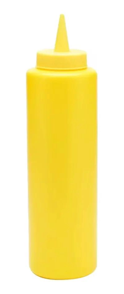 SET DE 6 DISPENSADORES PARA SALSAS DE 1 LITRO COLOR AMARILLO APTOS PARA LAVAVAJA - 3