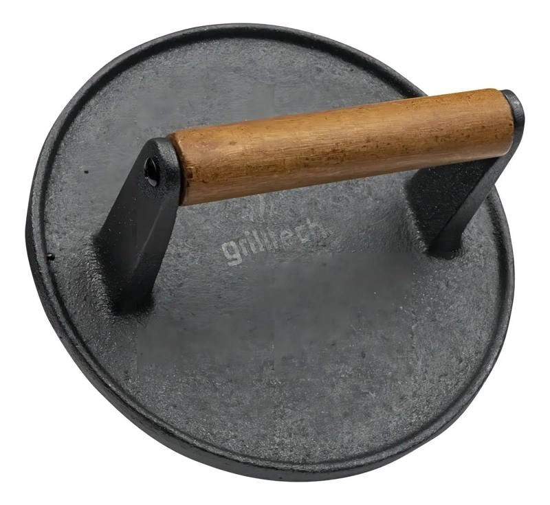 PRENSA CIRCULAR PARA HAMBURGUESAS DE HIERRO FUNDIDO 17.5 CM - 1