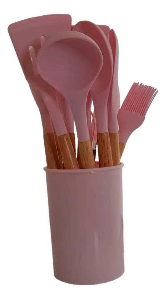 SET COMPLETO DE UTENSILIOS DE COCINA CON CUCHARONES DE SILICONA 12 PIEZAS - 3