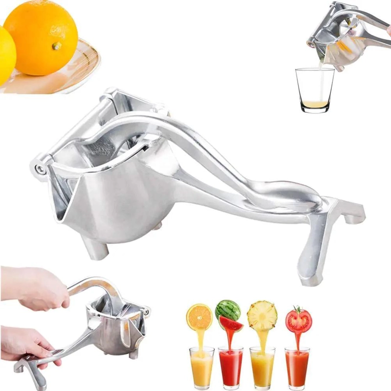 EXPRIMIDOR MANUAL GRANDE PARA LIMONES Y NARANJAS COLOR GRIS - 1