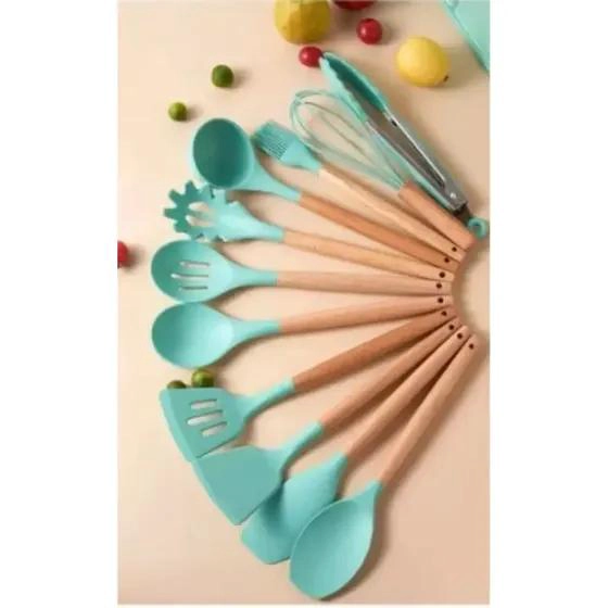 JUEGO DE UTENSILIOS DE COCINA DE SILICONA CON SOPORTE 19 PIEZAS - 3
