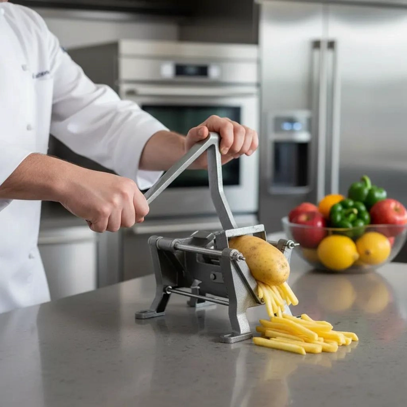 MAQUINA PARA PICAR PAPAS Y CEBOLLAS CON 3 CUCHILLAS INCLUIDAS - 3