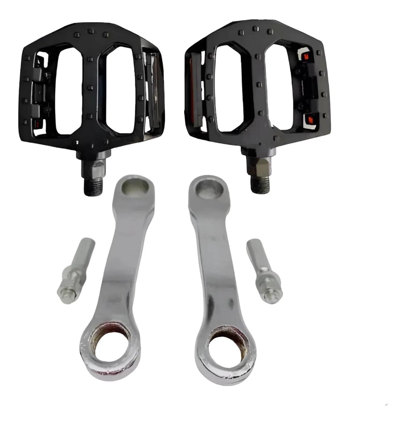 PEDALES Y BIELAS PARA BICICLETA MOTORIZADA 49CC RESISTENTE - 1
