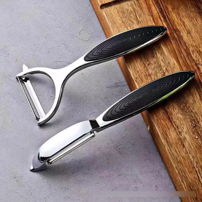 SET DE 2 PELADORES DE ACERO INOXIDABLE PARA FRUTAS Y VERDURAS - 1