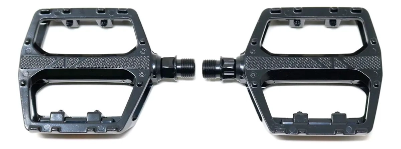 PEDALES DE ALUMINIO PARA BICICLETA MTB COLOR NEGRO RESISTENTES Y DURADEROS - 2