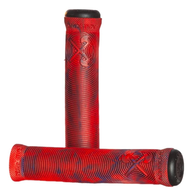 GRIPS BMX DEMOLITION AXES GOMA ULTRA SUAVE COLOR ROJO SIN FLANGE - 1