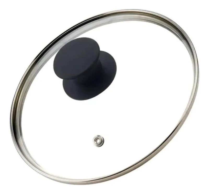 TAPA DE VIDRIO PARA OLLA Y SARTE N DE 38 CM CON BORDE METALICO - 1