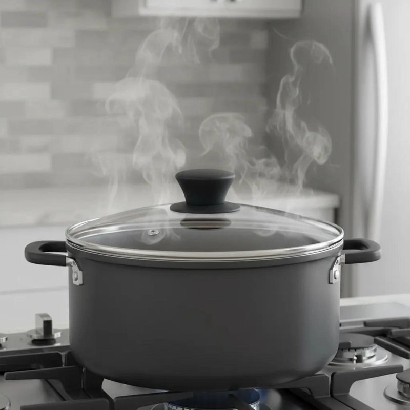 TAPA DE VIDRIO PARA OLLA Y SARTE N DE 38 CM CON BORDE METALICO - 2