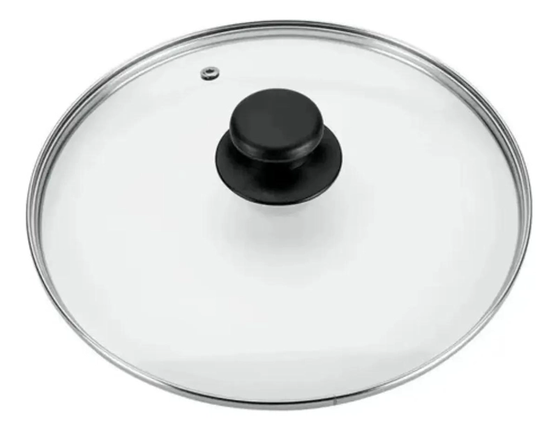 TAPA DE VIDRIO PARA OLLA Y SARTE N DE 38 CM CON BORDE METALICO - 3