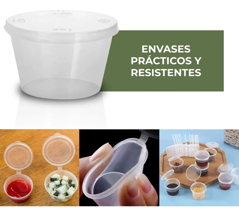POCILLO DEGUSTADOR ANTIDERRAME PARA SALSAS 40 ML CON 1000 UNIDADES - 2