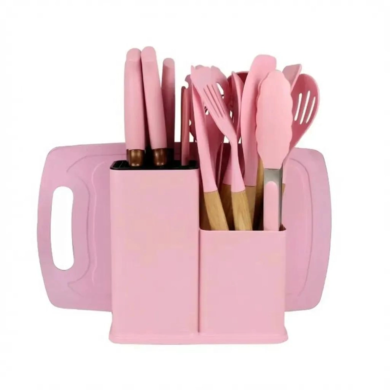 JUEGO DE UTENSILIOS DE COCINA DE SILICONA CON 19 PIEZAS RESISTENTES - 1