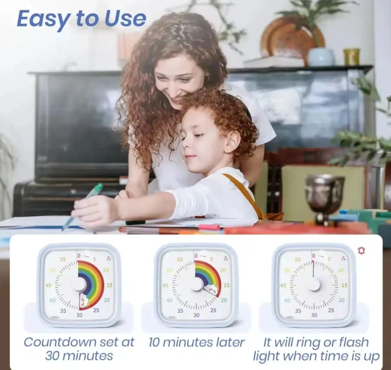 TEMPORIZADOR VISUAL DE 60 MINUTOS PARA APOYO EDUCATIVO EN NIÑOS - 2