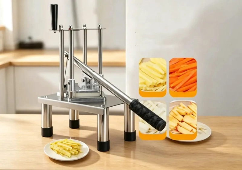 CORTADORA Y PICADORA COMERCIAL PARA VERDURAS Y PAPAS EN ACERO INOXIDABLE - 3