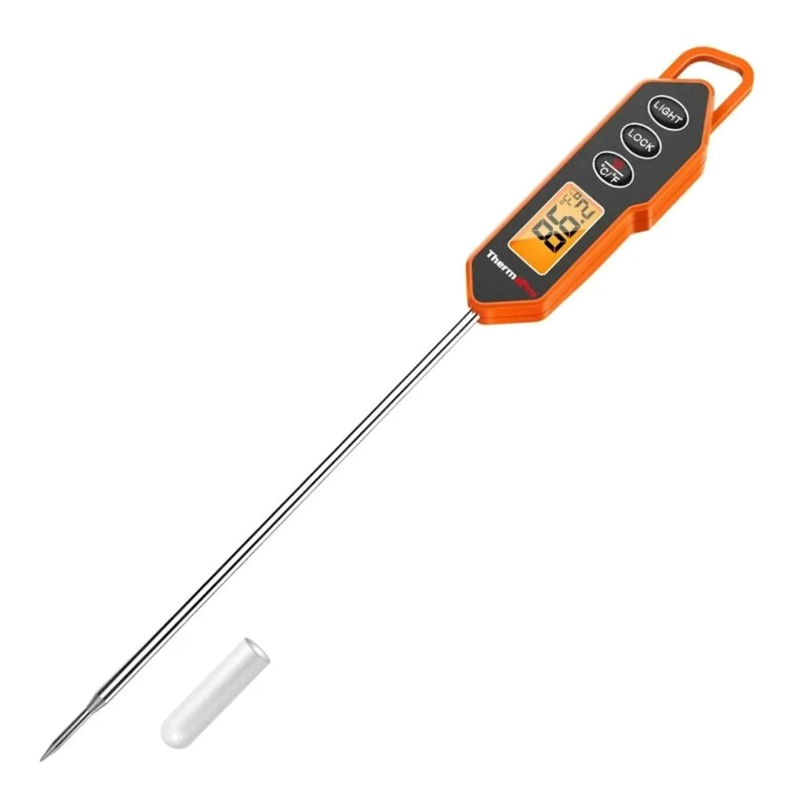 TERMOMETRO DIGITAL CON SONDA PARA ALIMENTOS Y CARNES CON LUZ DE FONDO - 1