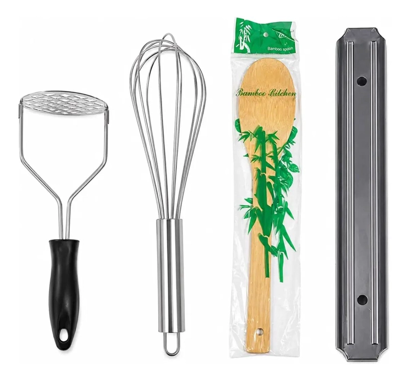 SET COMPLETO DE UTENSILIOS DE COCINA CON BARRA MAGNE TICA DE 32 CM - 1