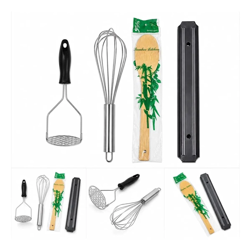 SET COMPLETO DE UTENSILIOS DE COCINA CON BARRA MAGNE TICA DE 32 CM - 2