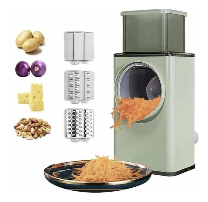 PICADOR CORTADOR RALLADOR MULTIFUNCIONAL PARA FRUTAS Y VERDURAS 3 EN 1 - 1